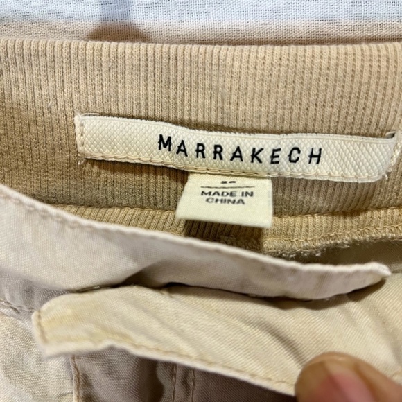 MARRAKECH (ANTHROPOLOGIE), ZIPPED CARGO CROPPED CARPIS. Color- Beige. NWT - Picture 6 of 7